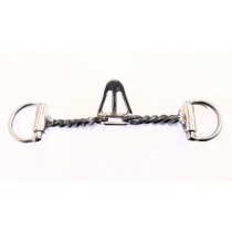 3/8" Twisted Wire Tongue Tamer D-ring Bradoon                              
